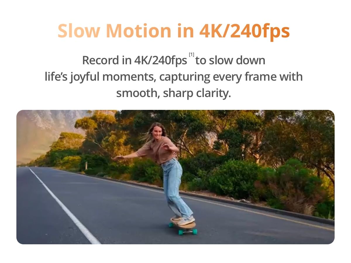 DJI Osmo Pocket 4 Creator Combo Handheld Gimbal Camera, 1" CMOS, 4K/240fps, 107GB Storage, Creator Kit