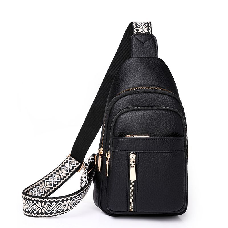 Women Chest Bag Sling Bag Zipper Waist Pack Crossbody Messenger Bag