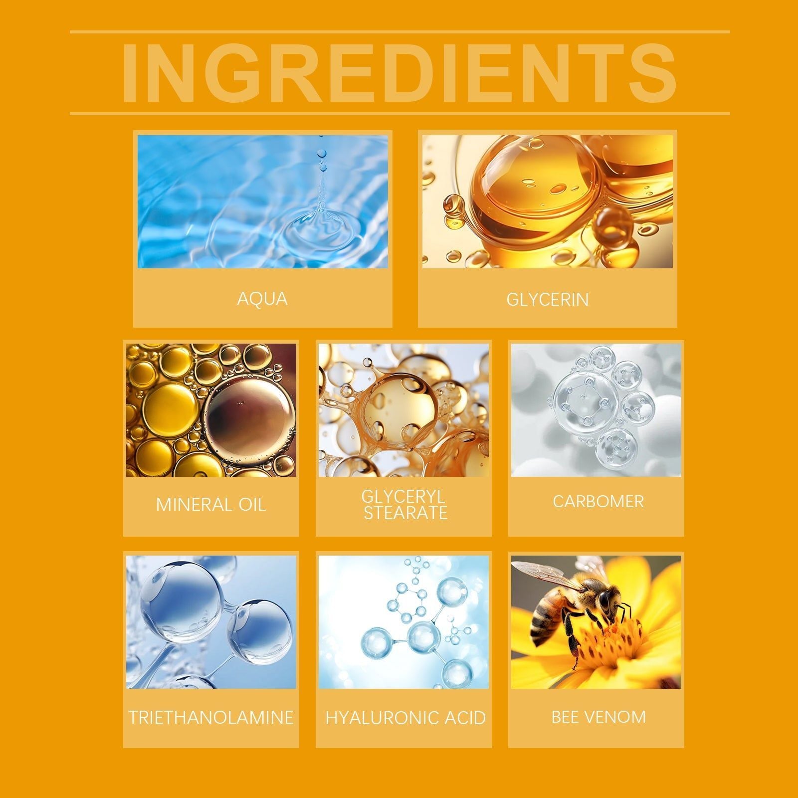 Bee Venom Body Care Cream, Brightening, Moisturizing, Wart & Blemish Treatment ,30g