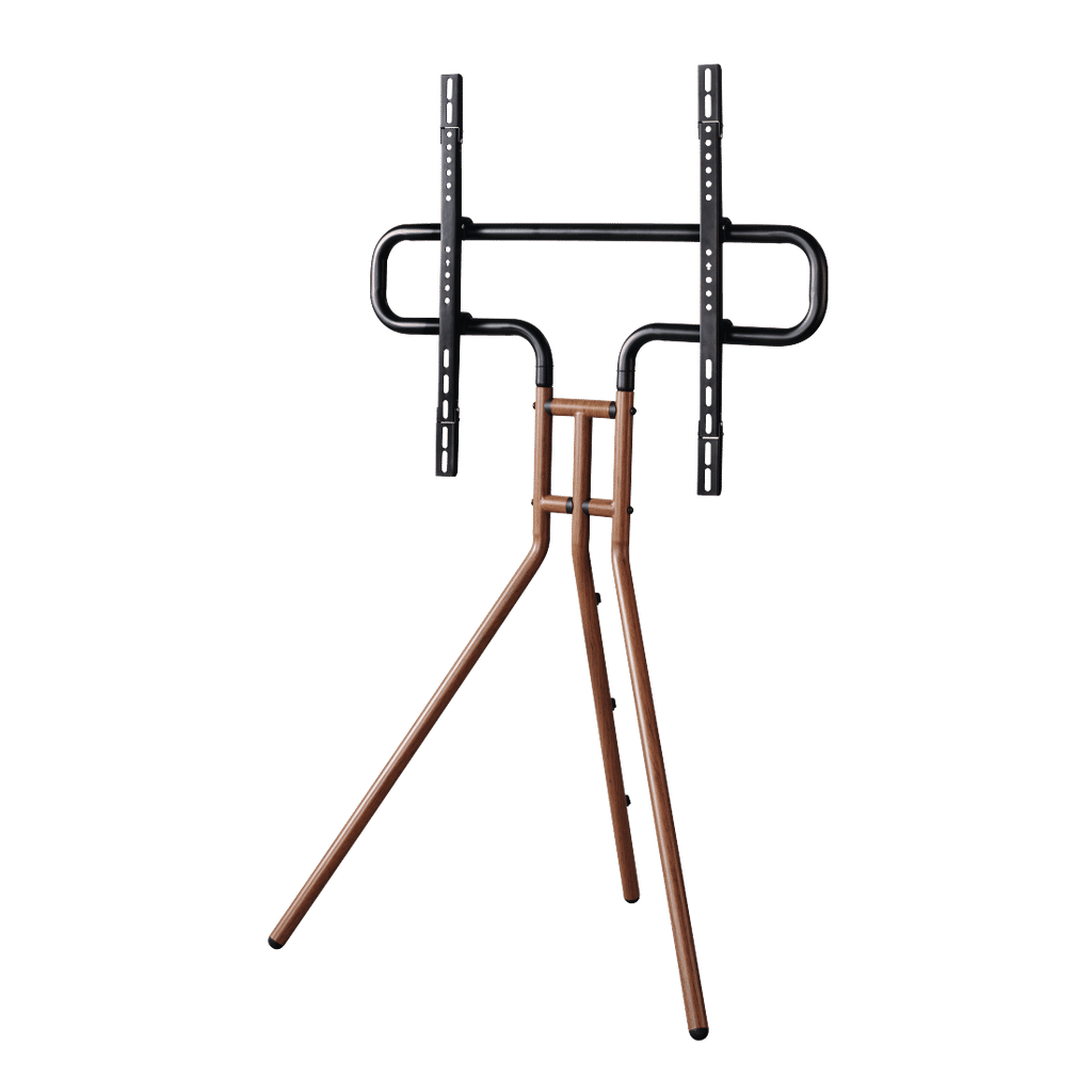 Hama 118092 "Easel Design" TV stand, 191 cm (75"), variable height, walnut wood look