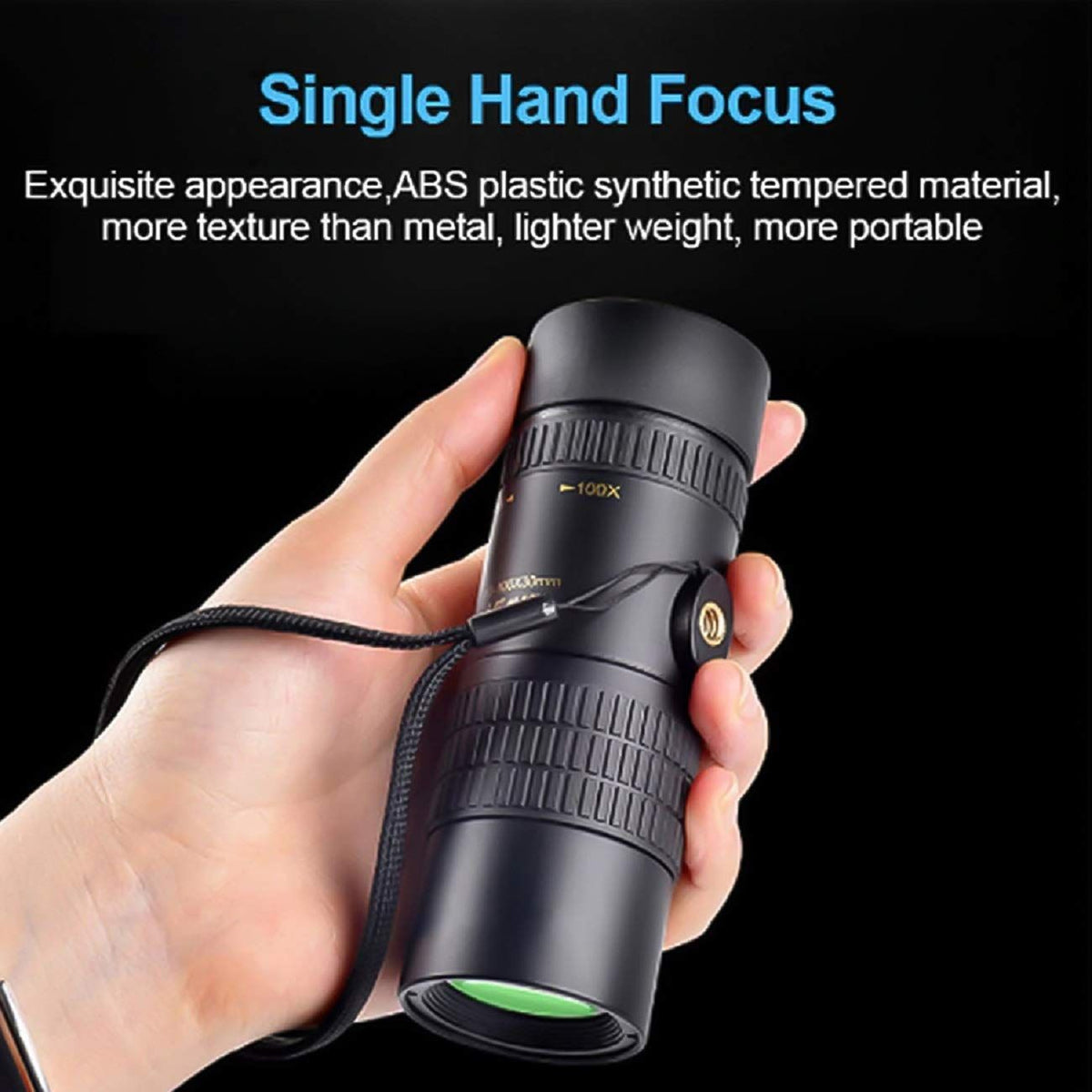 Monocular Telescope 4K 10-300x40mm HD Optical Zoom Waterproof Scope