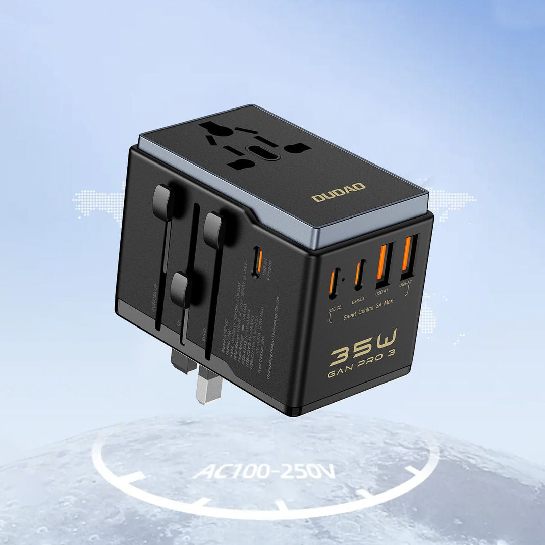 DUDAO A35PRO Universal Travel Charger PD35W, Black