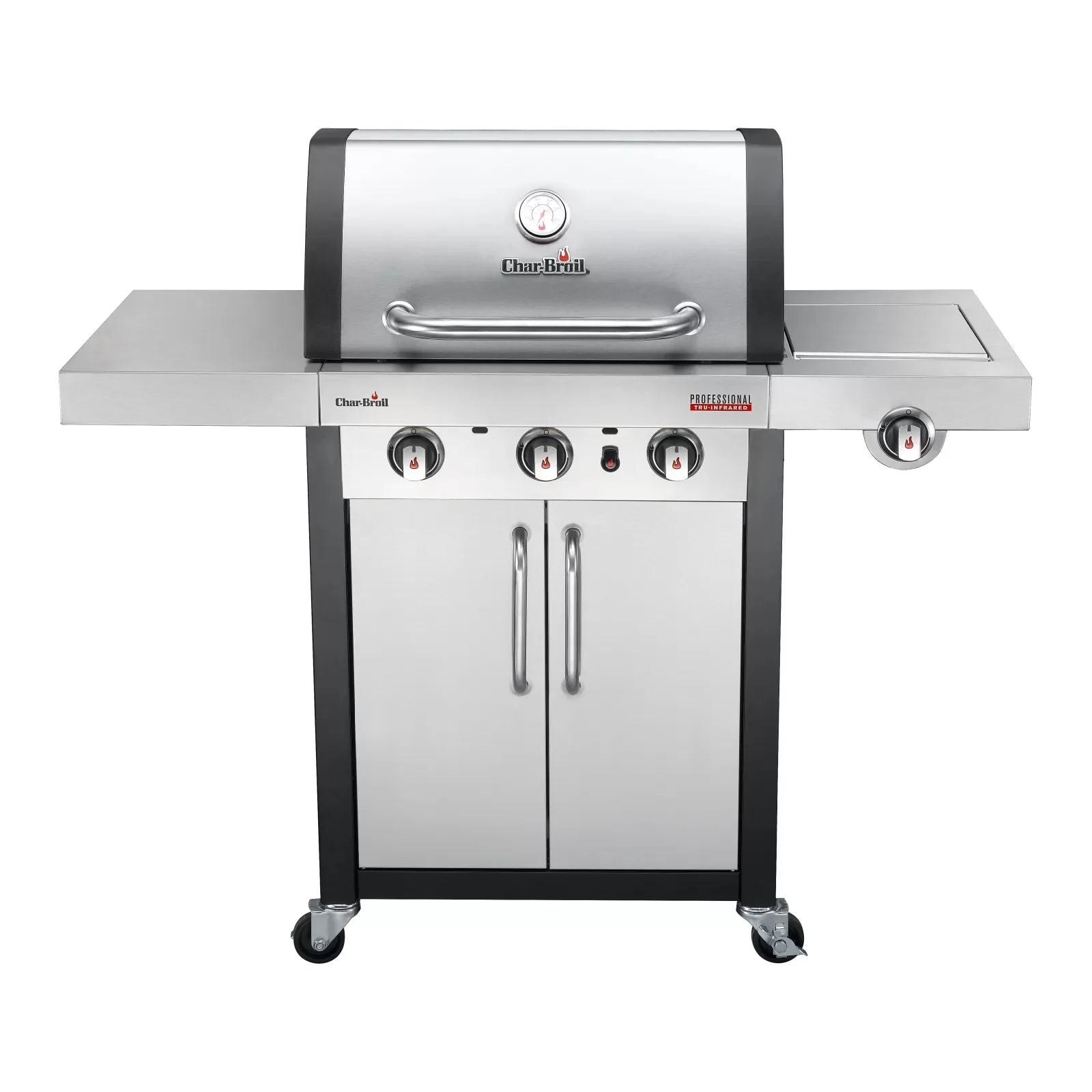 Char-Broil Professional PRO S 3 Gas Grill, Stainless Steel, TRU‑Infrared & Sear Burner, 140920