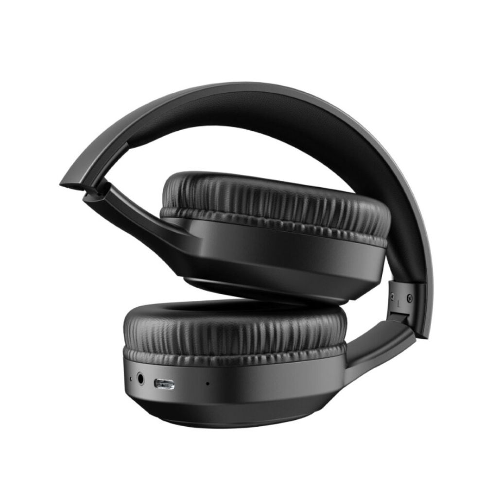 Blupebble Over Ear Foldable Digital Hybrid Noise Cancelling Headphones C85 Black