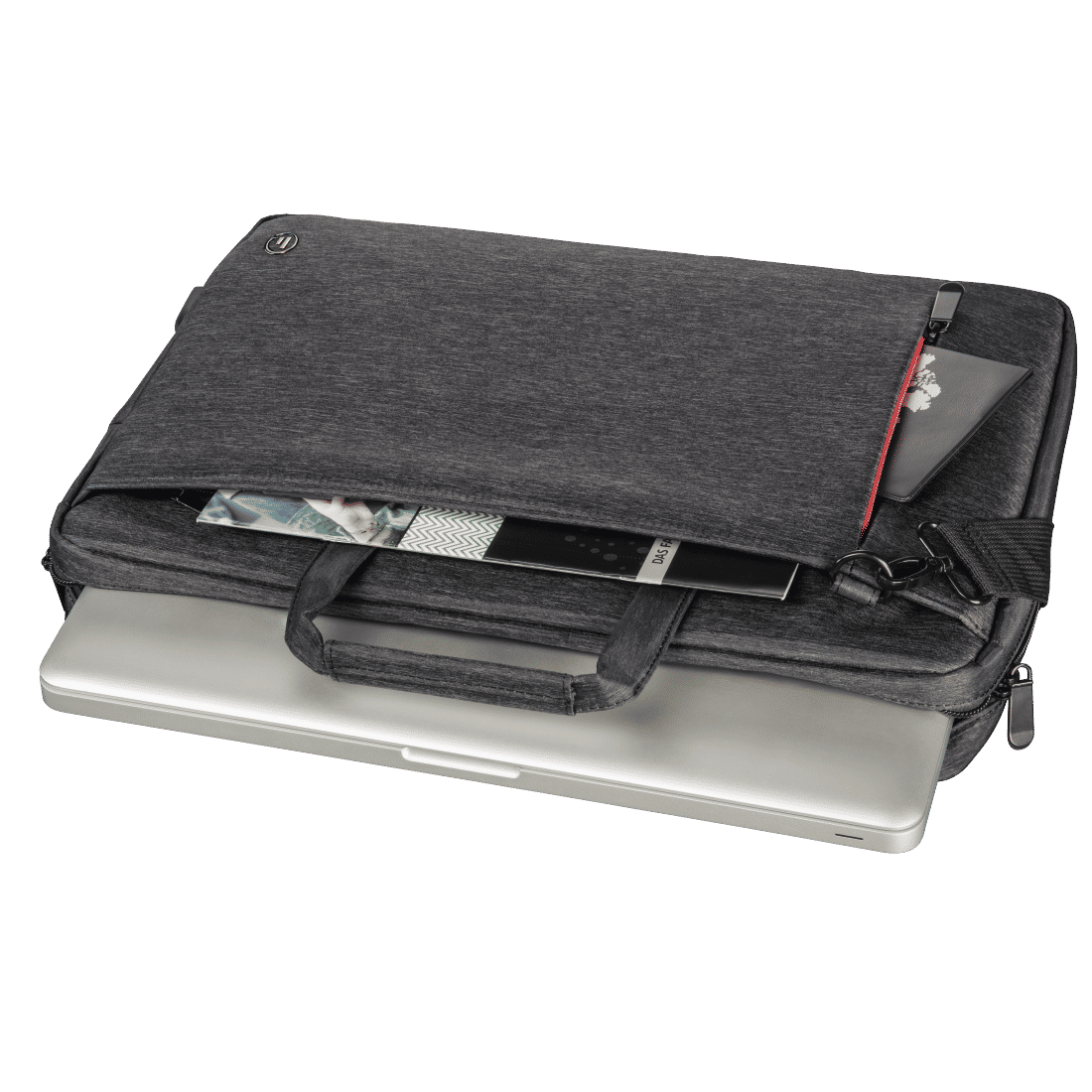 حقيبة كمبيوتر محمول HAMA 101867 "Manchester"، حتى 34 سم (13.3 بوصة)، أسود