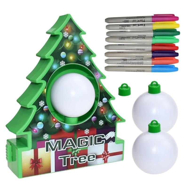 Christmas Tree Ornament Decorating Kit Kids Painted Ball Craft Activity Game DIY Toy