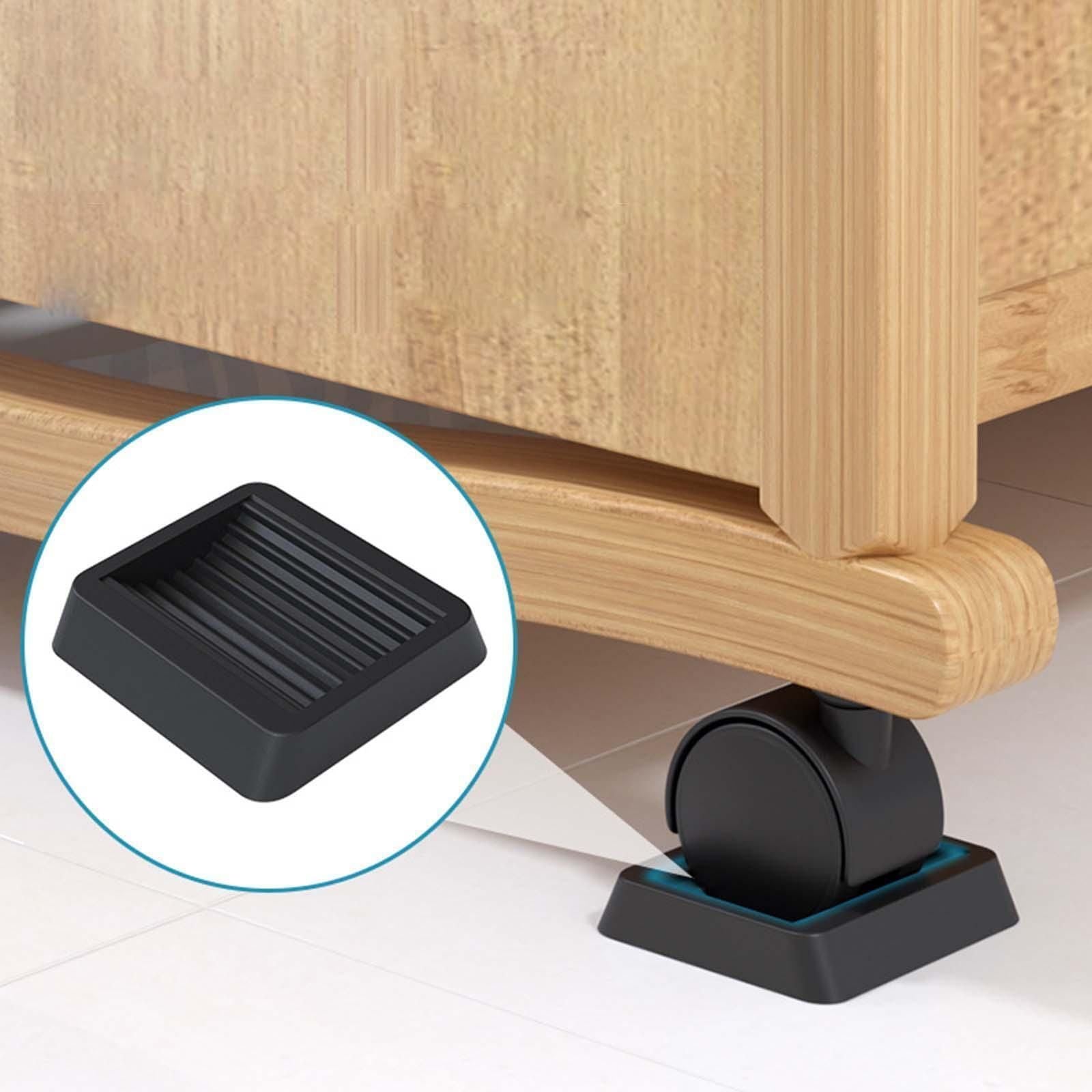 5Pcs Caster Cups Furniture Wheel Stoppers Floor Square Protector Pads