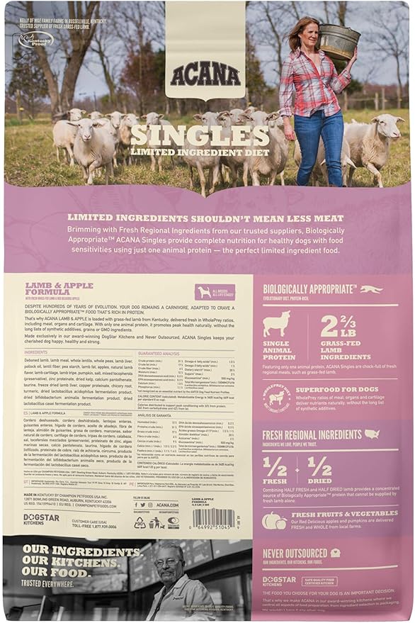 Acana Limited Ingredient Diet Grass Fed Lamb Dry Dog Food 2KG