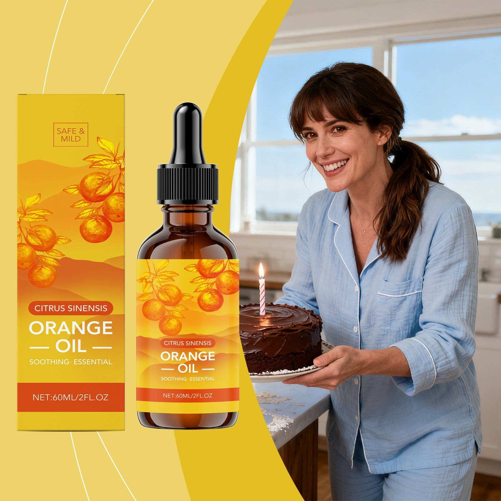 Aromatic Essential Oil, Natural Fresh Scent, Long-Lasting Fragrance, Relaxing Home & Travel Aromatherapy ,60ml