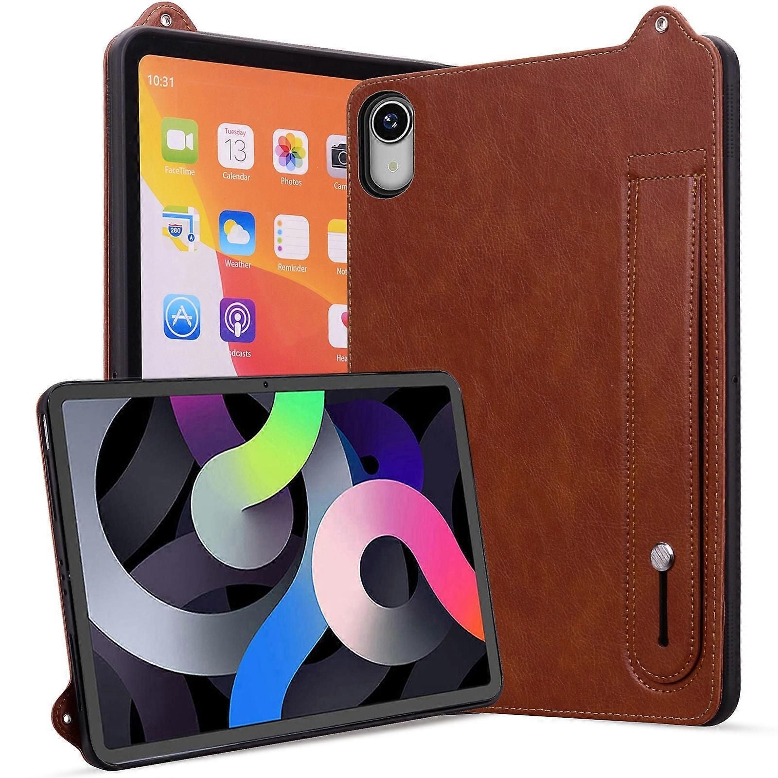 Kickstand Leather Case with Hand Strap for Lenovo Tab P11