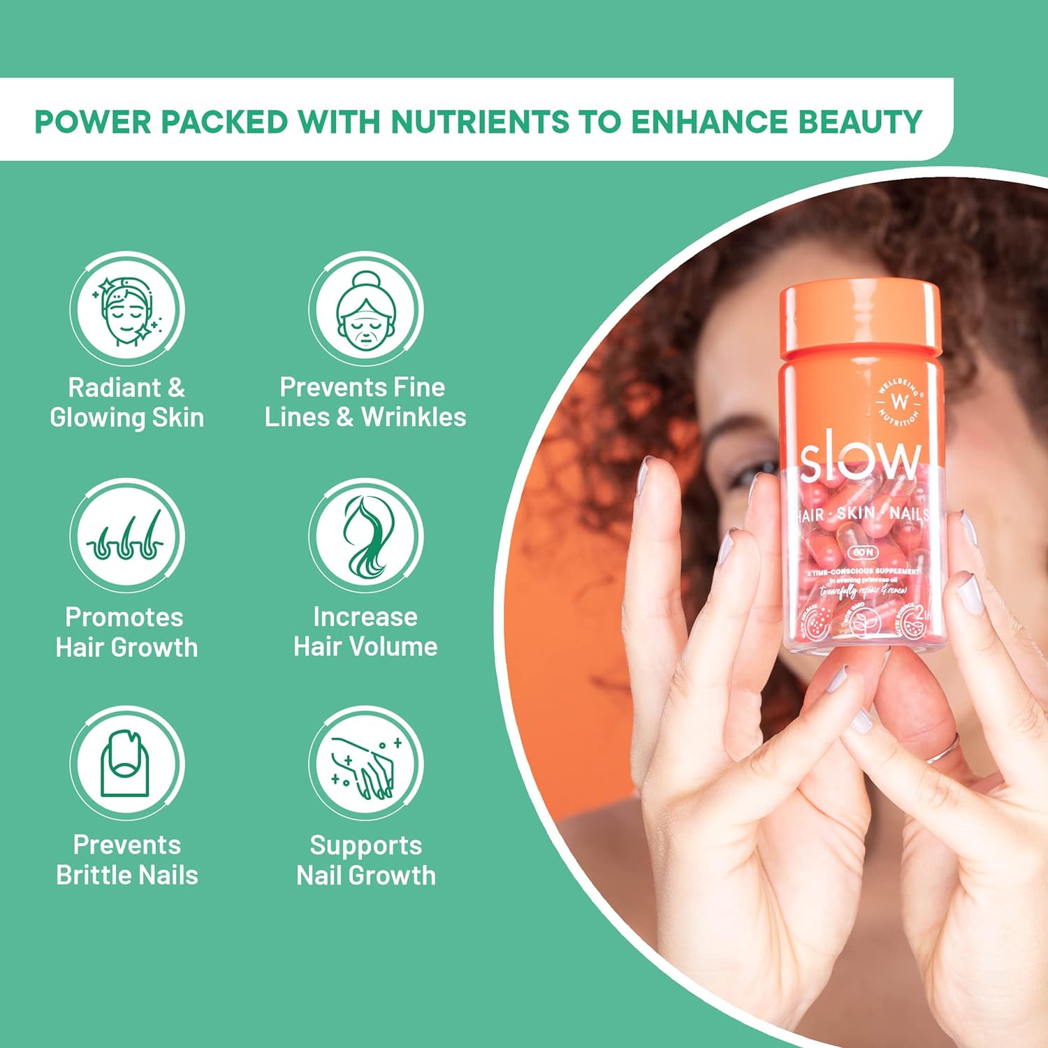 الرفاهية والتغذية الشعر والجلد والأظافر البطيئة 60n