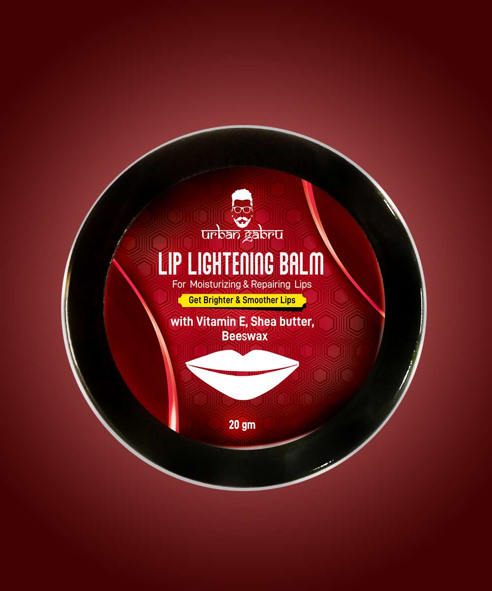 Urban Gabru Lip Balm For Lightening & Brightening Dark Lips with shea butter, beeswax & vitamin-E 20G