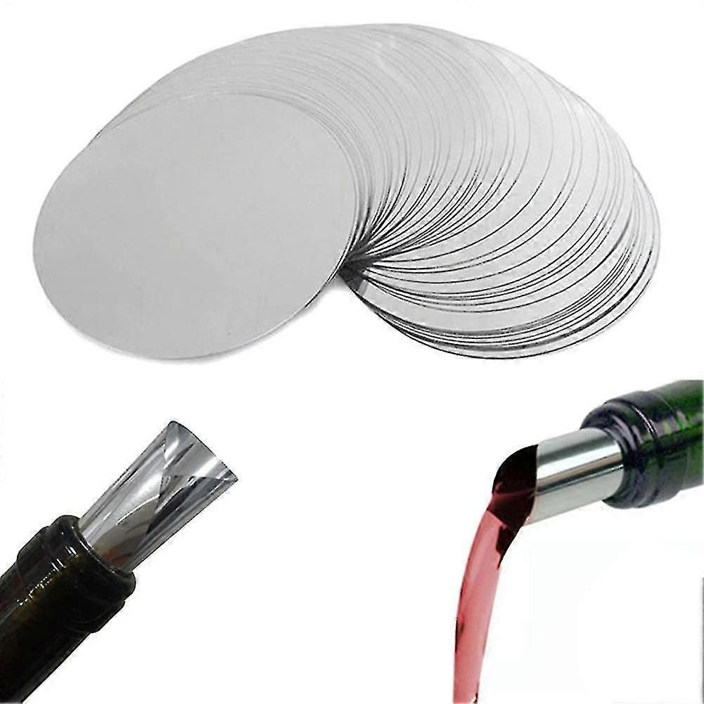 300pcs Silver Wine Pourer Discs Drip Stop Pour Spouts