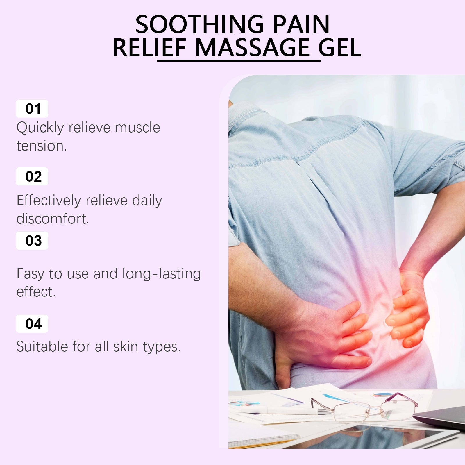 Body Care Gel for Joints, Pain Relief, Natural, Fast-Absorbing ,50g