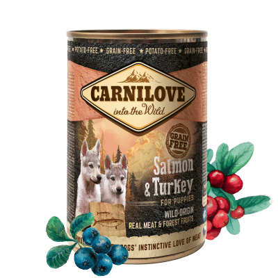 Carnilove Can Dog Wild Meat Salmon & Turkey for Puppies 400 g