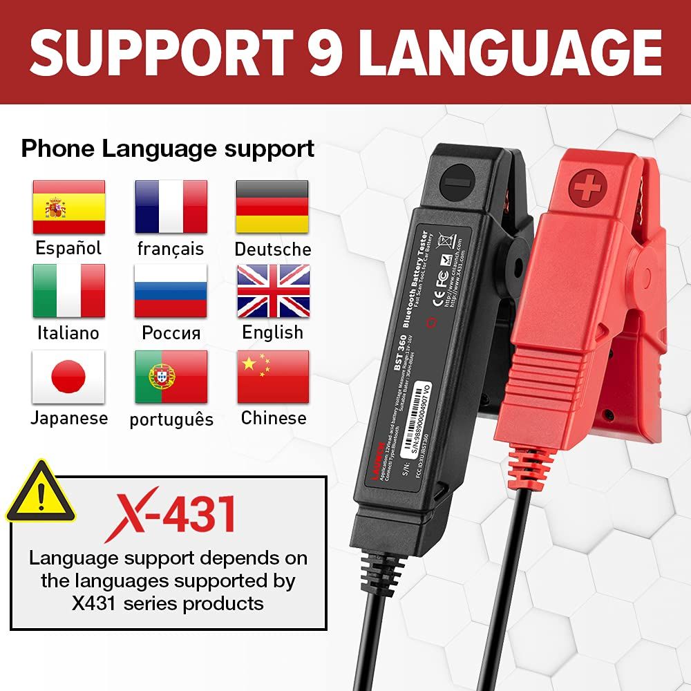 Launch BST360 Battery Test Clip Analyzer Car Battery Tester Auto Alternator Analyzer