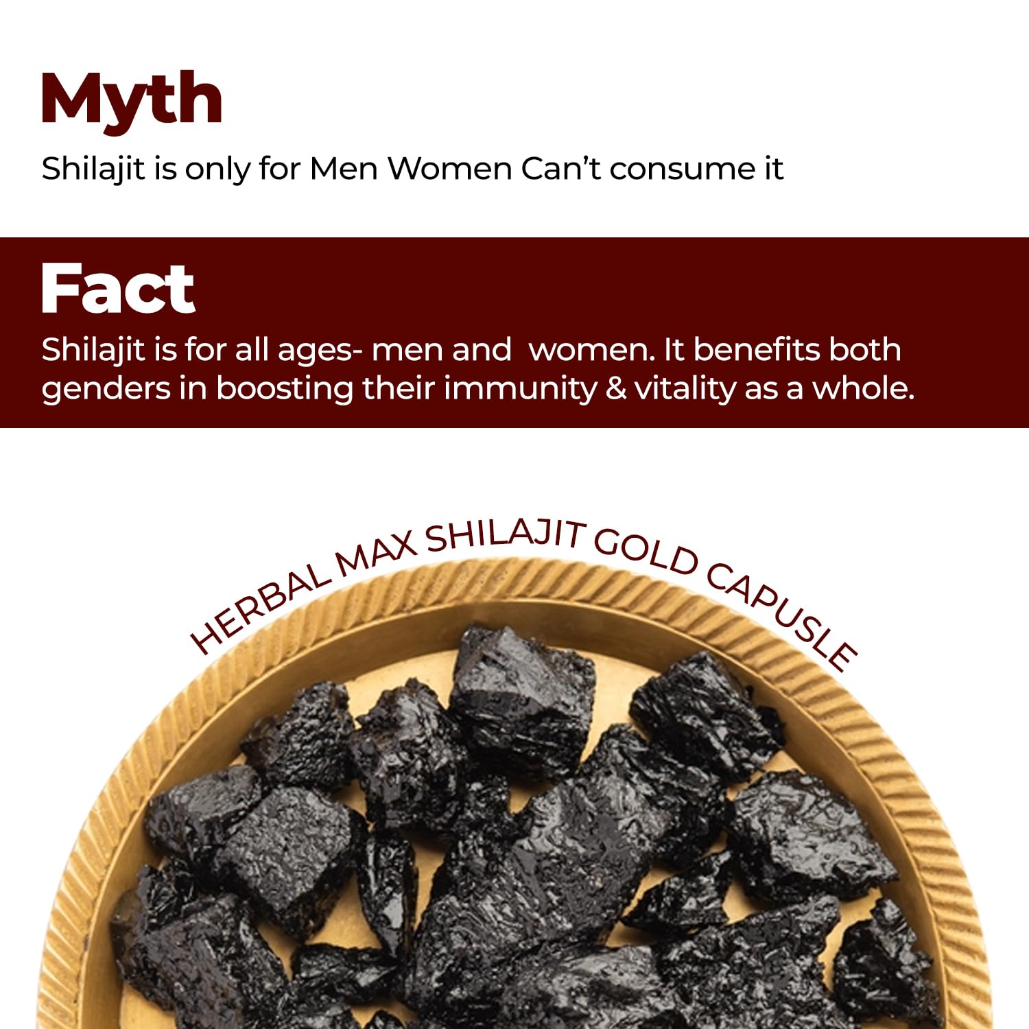 Herbal max Himalayas Shilajit Gold Extract 800 Mg - 30 Capsule For Men & Women (Pack of 3)