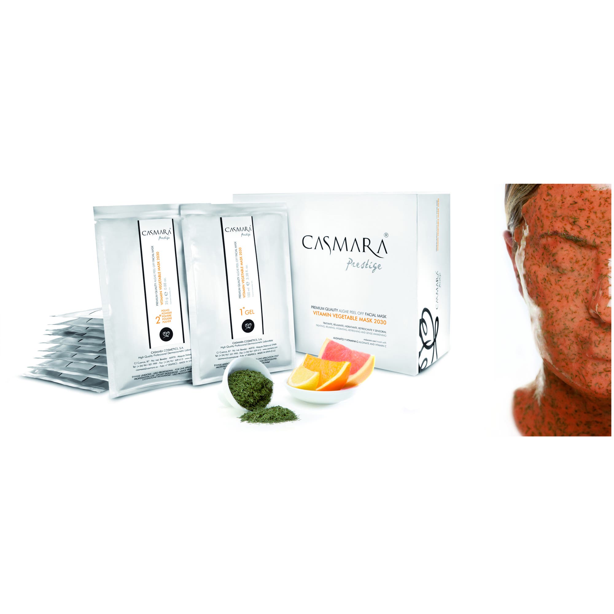 Casmara Vitamin Vegetable Mask 2030, Gel and Powder, 1 Pack