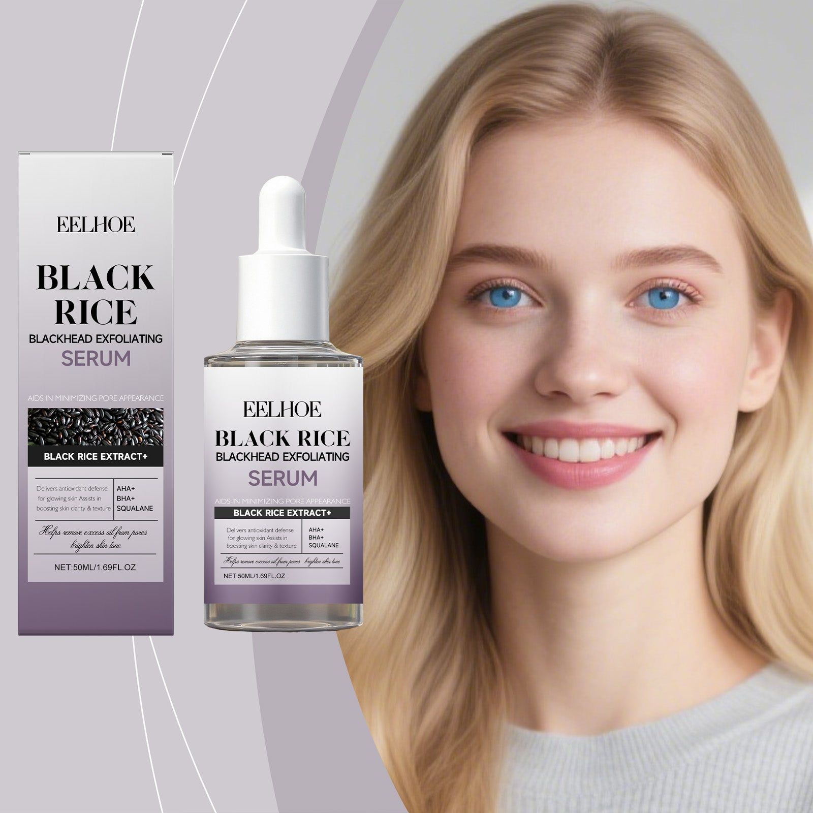 Black Rice Facial Care Exfoliating Essence, Hydrating, Pore Cleansing ,50ml