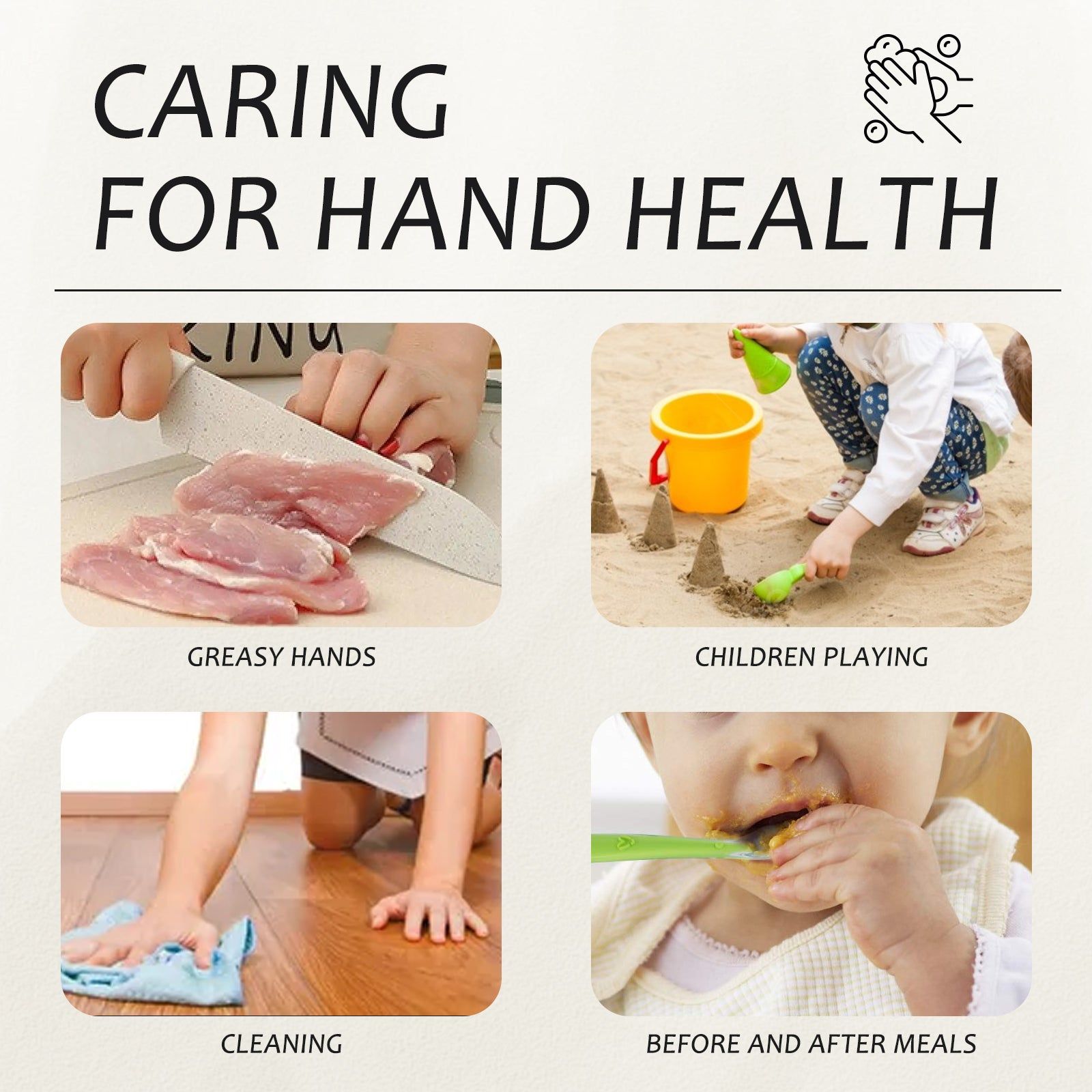 Nourishing Hand Sanitizer, Gentle Clean Hands, Moisturizing, Natural Citrus ,100ml
