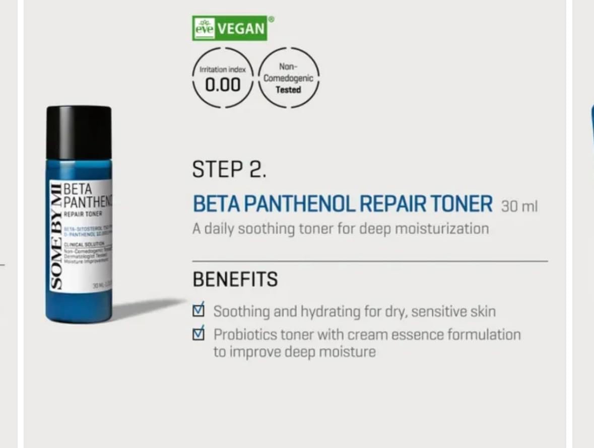 مجموعة أدوات البدء لإصلاح البشرة Some By Mi Beta Panthenol