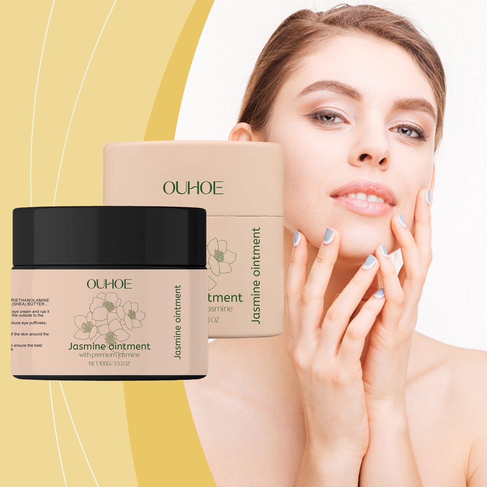 Active Moisturizing Eye Cream, Anti-Aging Eye Care, Brighten & Tighten Skin ,100g
