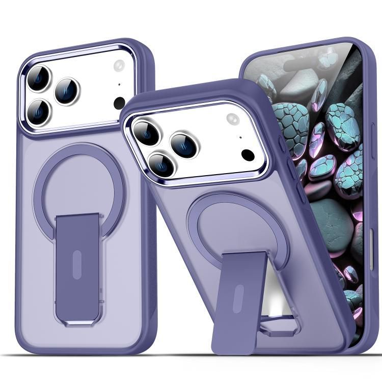 For iPhone 18 Pro Max / iPhone 17 Pro Max Acrylic Hybrid TPU MagSafe Holder Phone Case