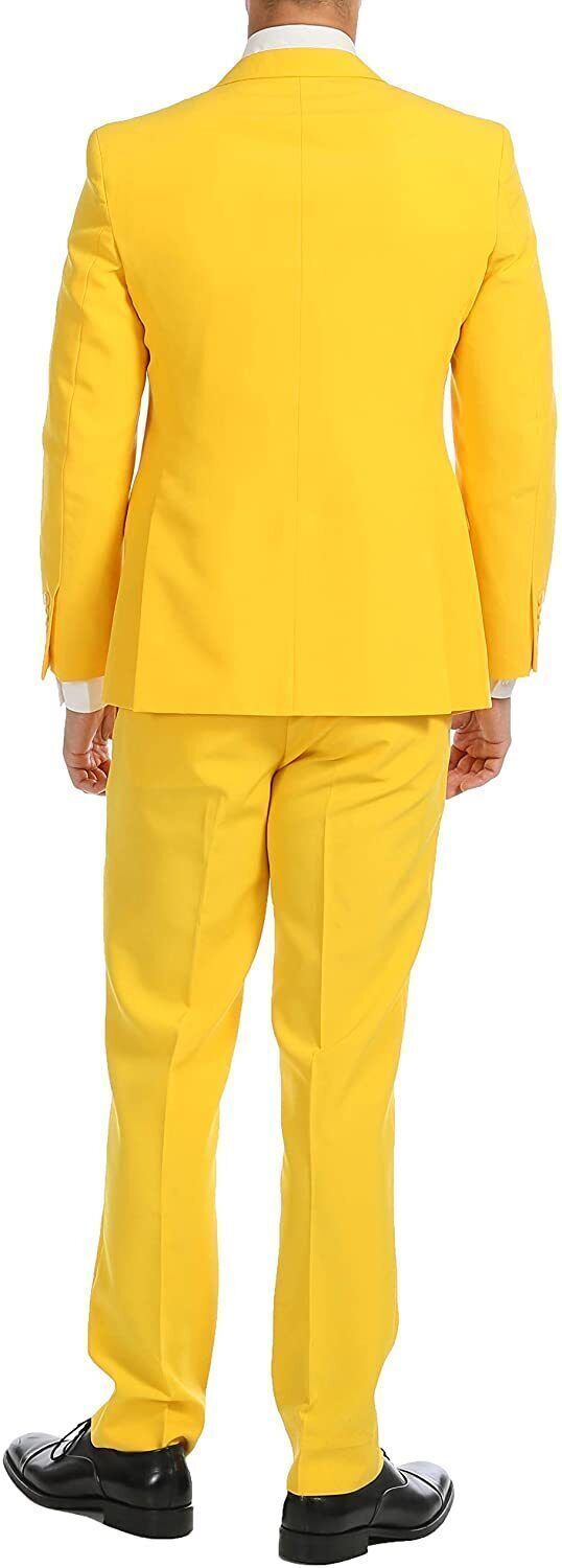 Tuxedo Suit For men Wedding Yellow Coat pant 2 Piece Partywear Classic wear