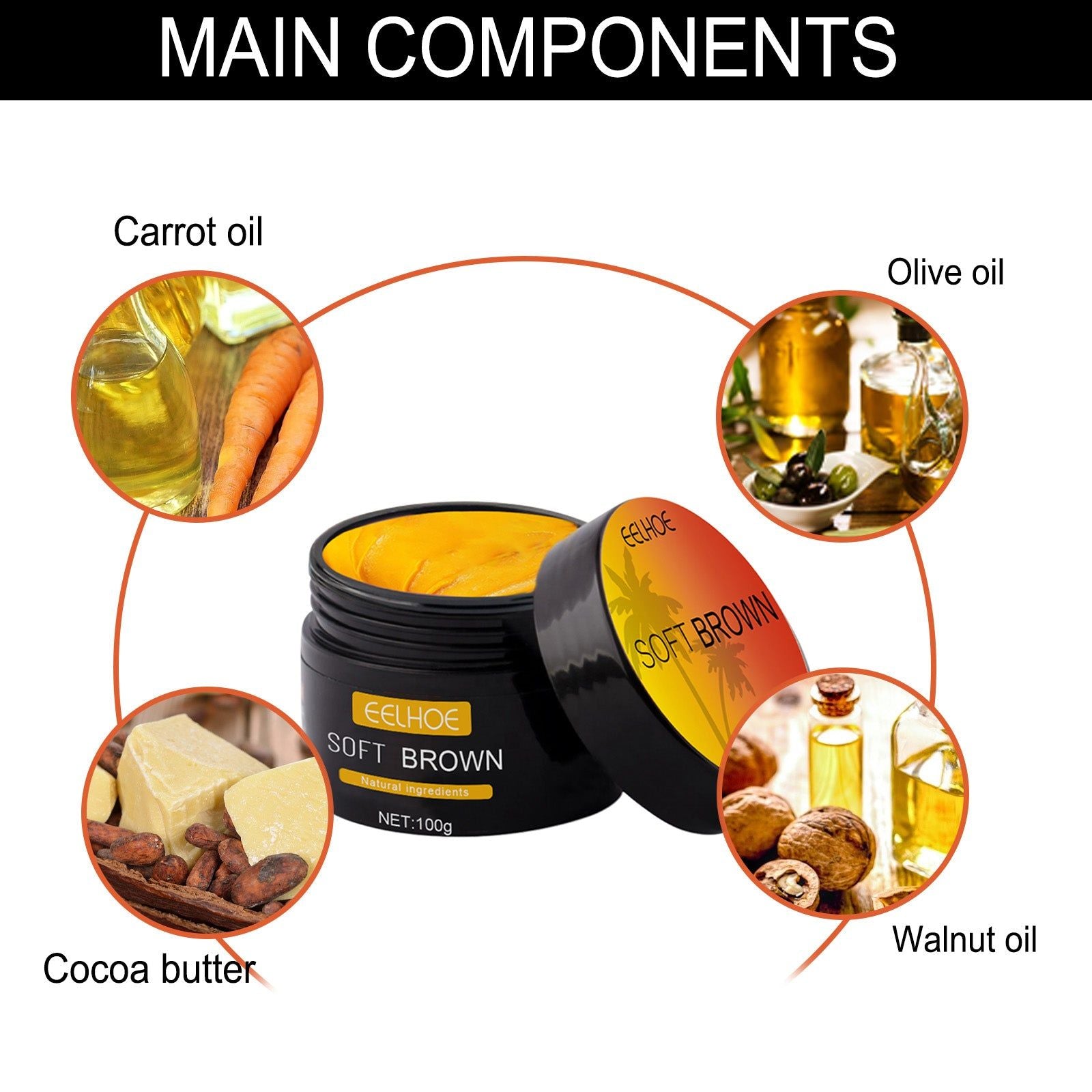 Aloe Vera Darkening Cream, Promotes Blackening, Sunbathing, Skin Repair ,100g