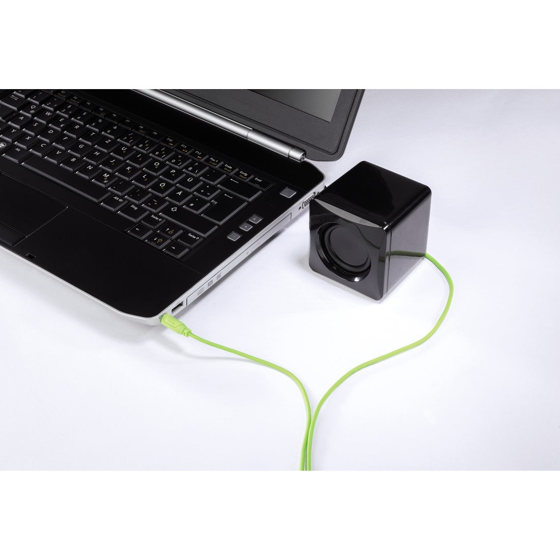 Hama 135782  "Flexi-Slim" 3.5 mm Audio Jack Cable, gold-plated, green, 0.75 m