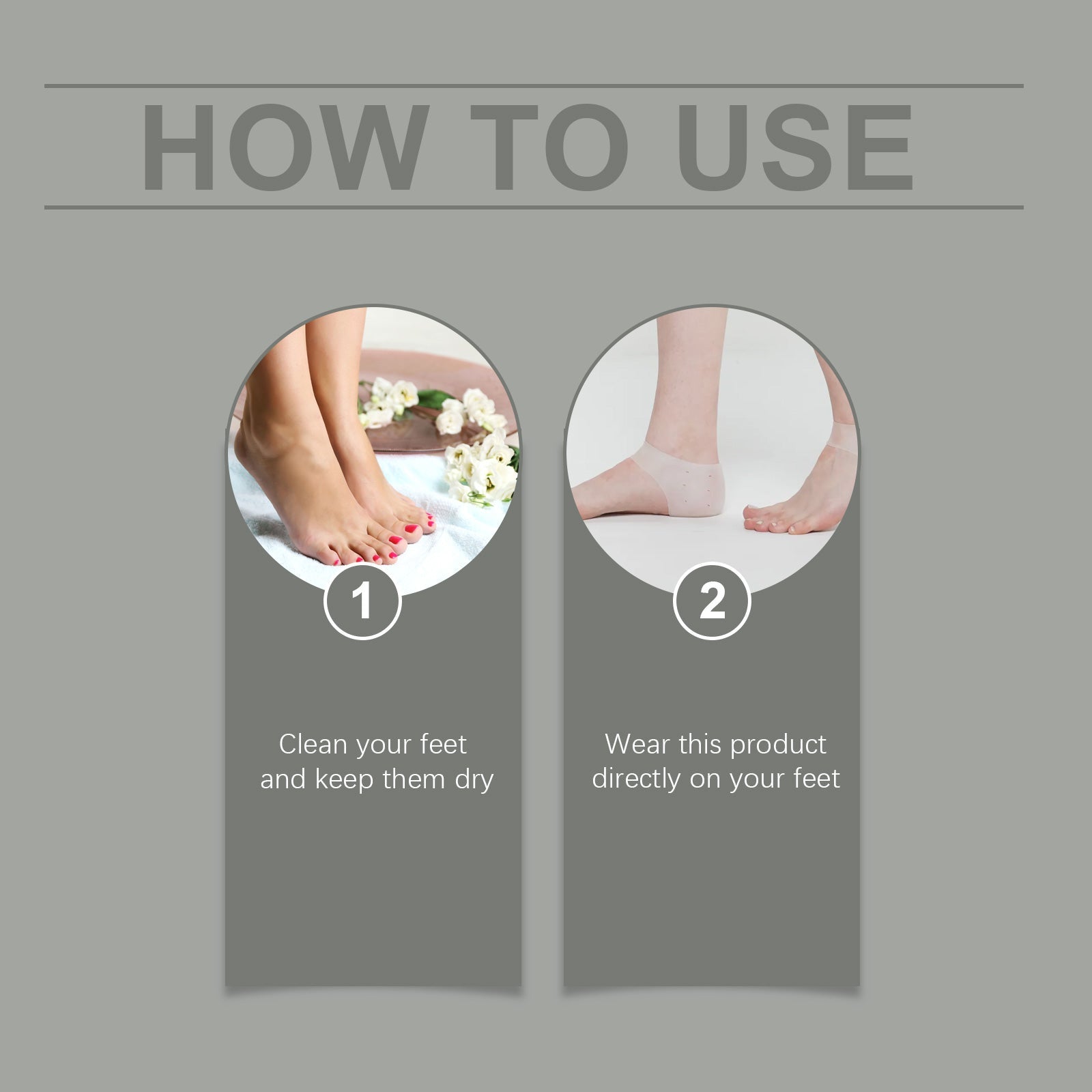 Revolutionary Foot Care Pads, Heel Comfort, Invisible Relief, All-Day Support ,1 pair