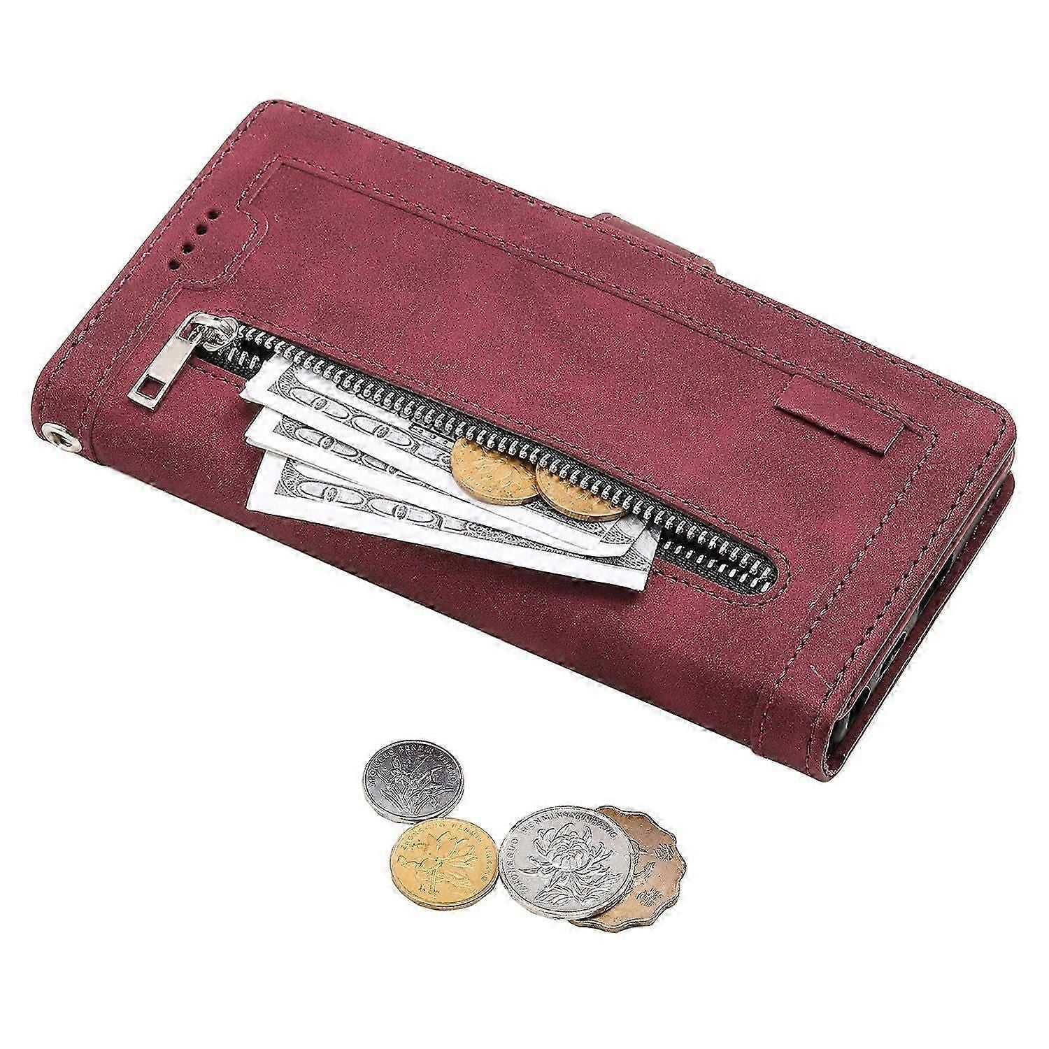 Wallet Case Compatible with Samsung Galaxy S25 Ultra - PU Leather Cover with 9 Card Slots & Magnetic Closure