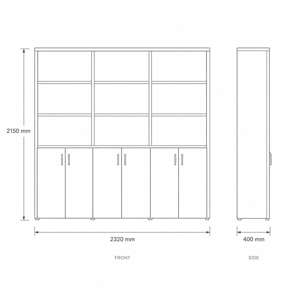 Executive Office Filing Cabinet with Shelves
