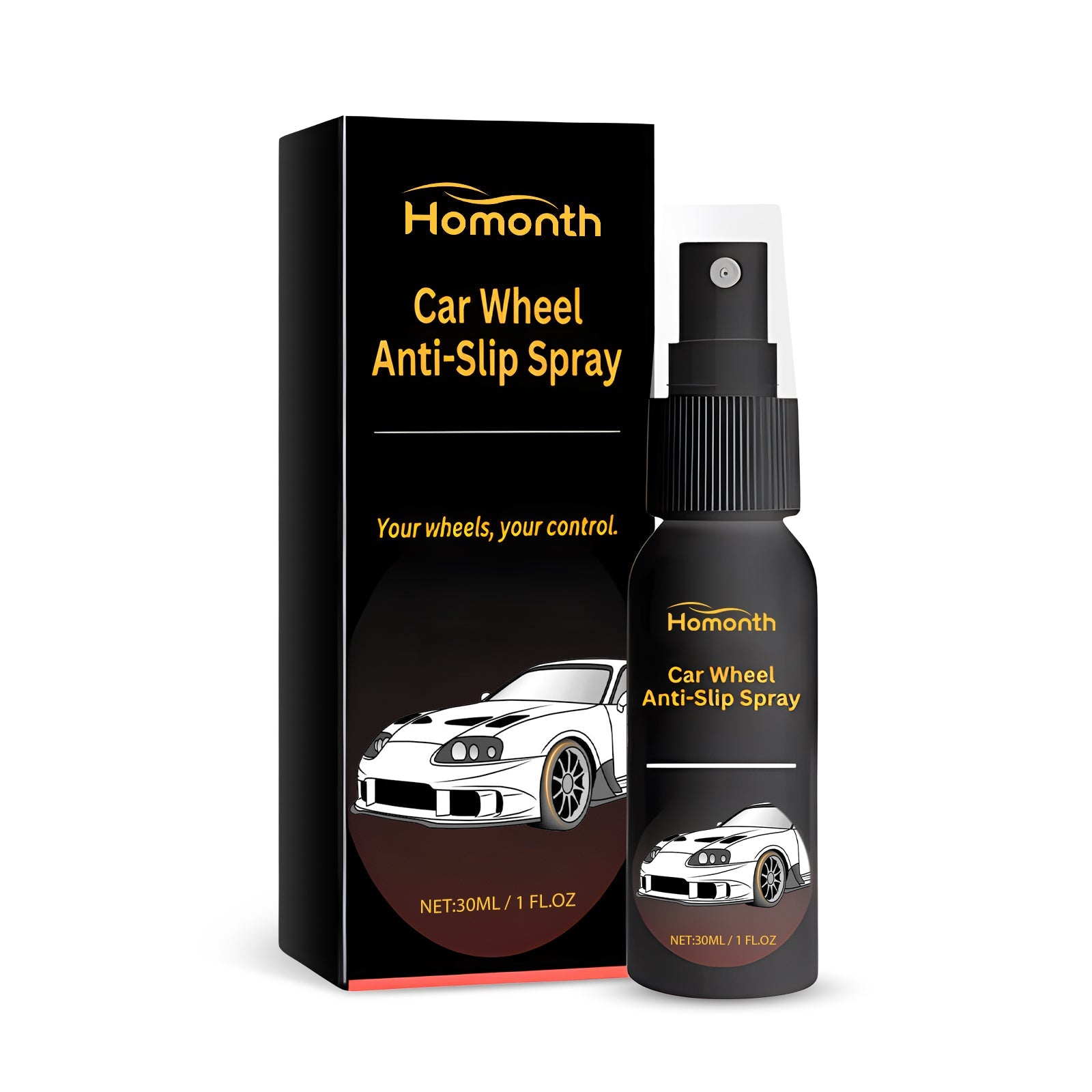 Boost Safety with Wheel Anti-Skid Cleaner, Waterproof, Easy to Use ,30ml