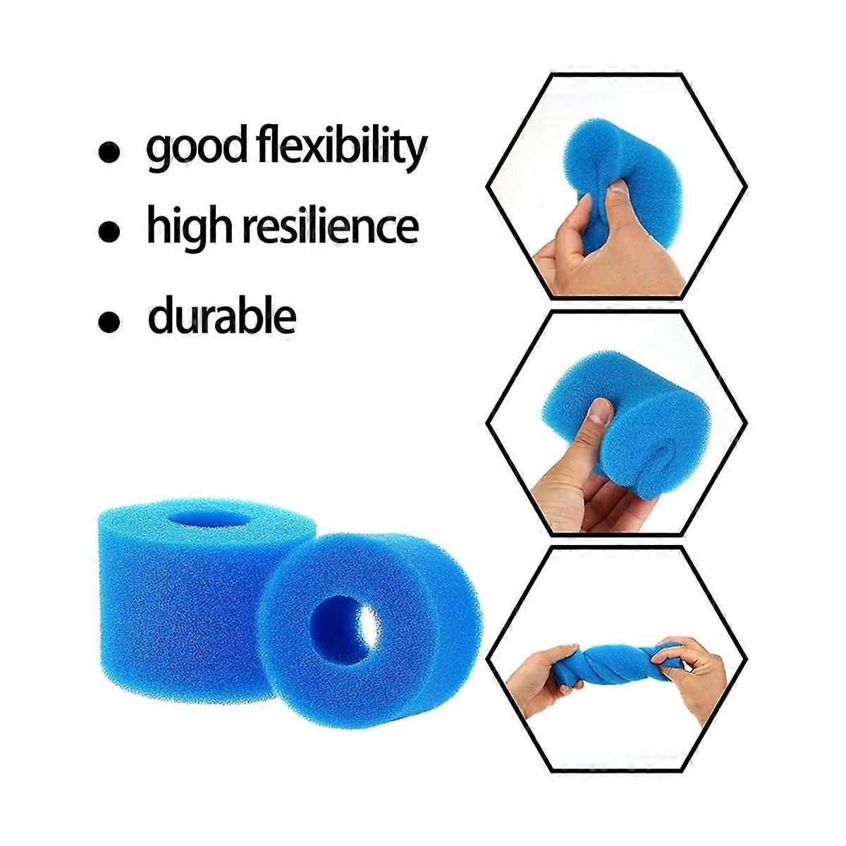 20pcs S1 Type Reusable Foam Hot Tub Spa Filters