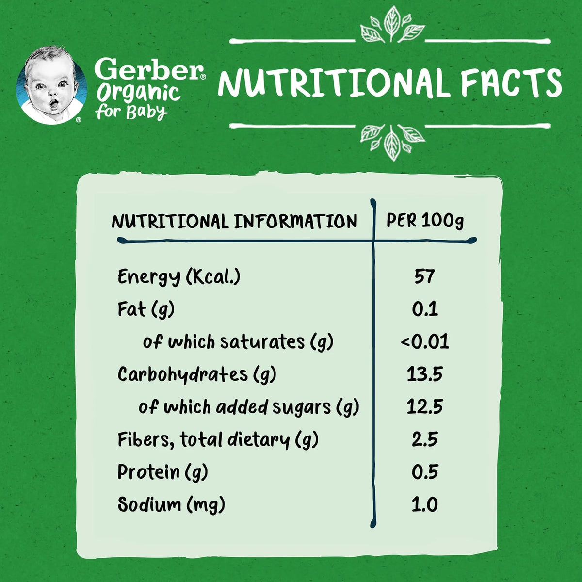 Gerber - Organic Pear 90g
