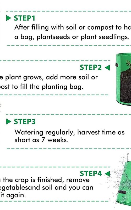 2 Pack Potato Growing Bags Photato Pot Vegetable Growing Container With Flap And Handles