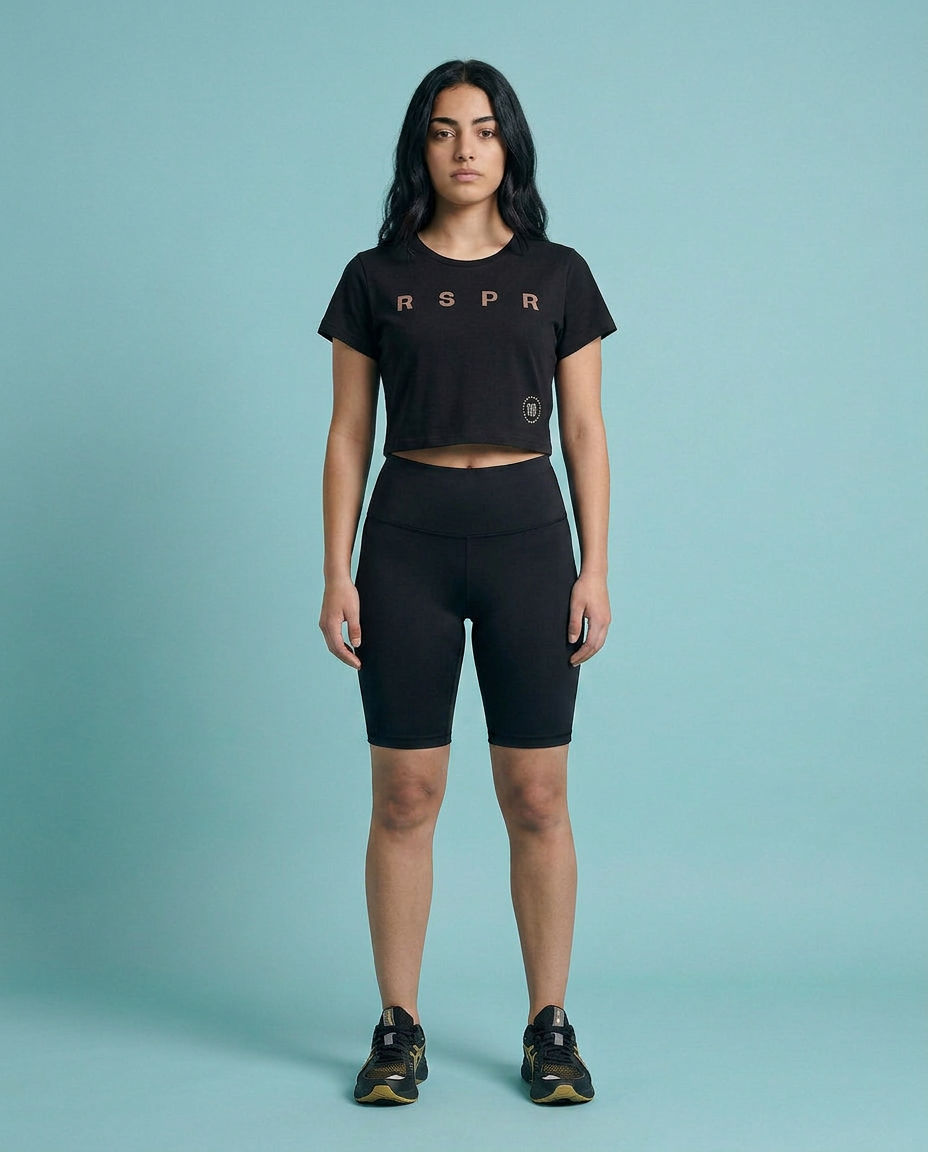 RSPR BLACK CROP TOP No. 10 (RSPR PRINT)
