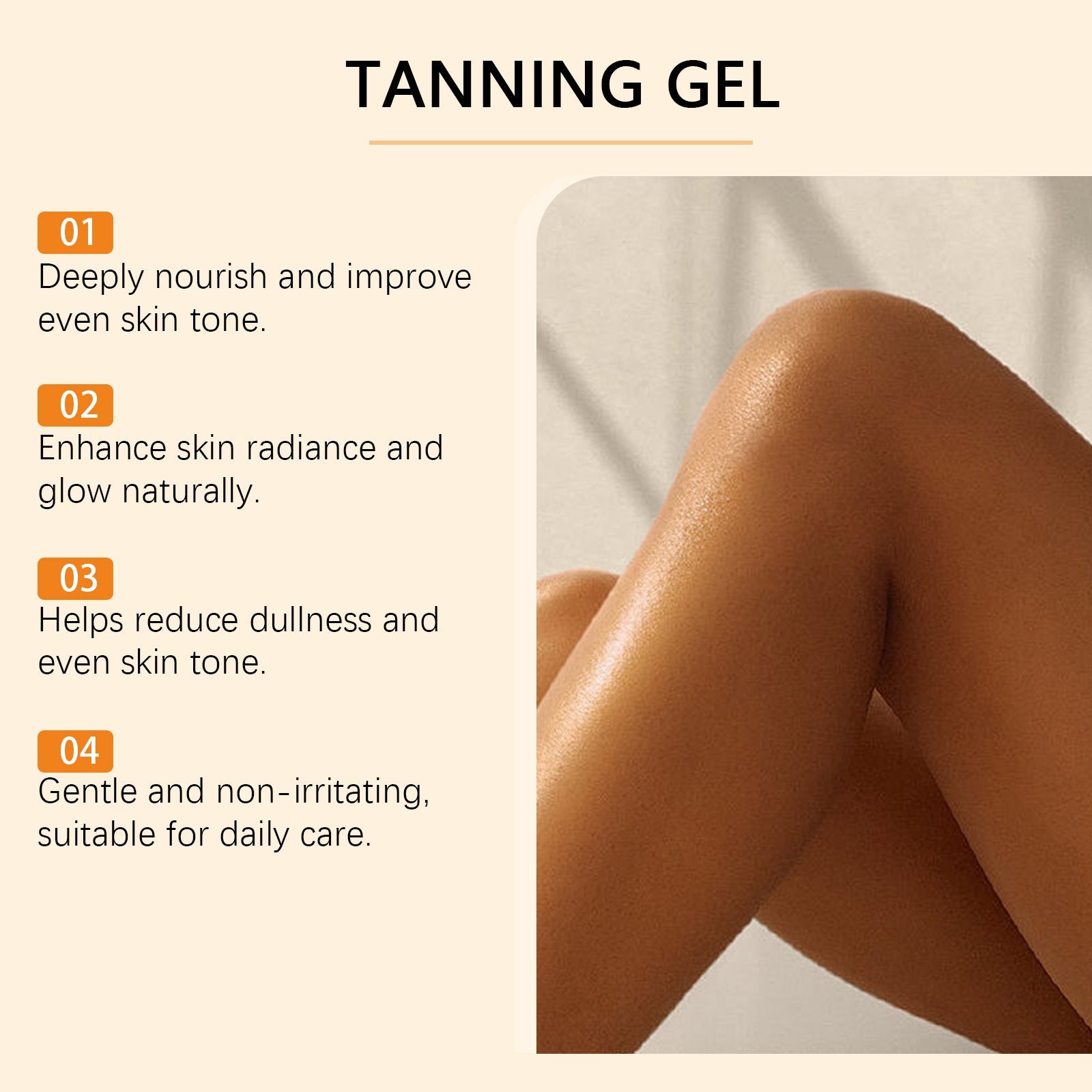 Black Gel, Natural Tan, Hydrating Body Care, Herbal Skin Protector ,150ml
