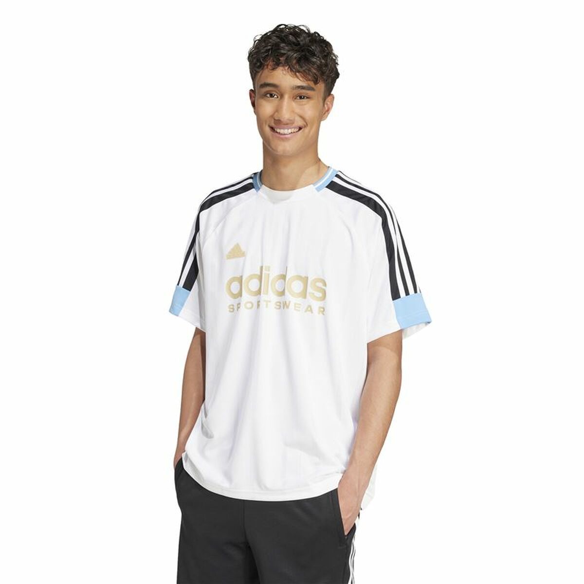 Men’s Short Sleeve T-Shirt Adidas Tiro Nations White