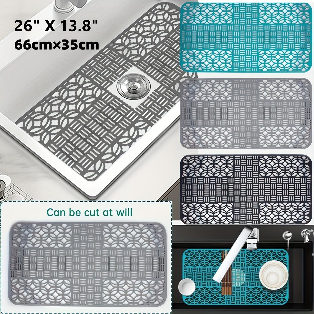 Silicone Sink Mat Cuttable Sink Pad