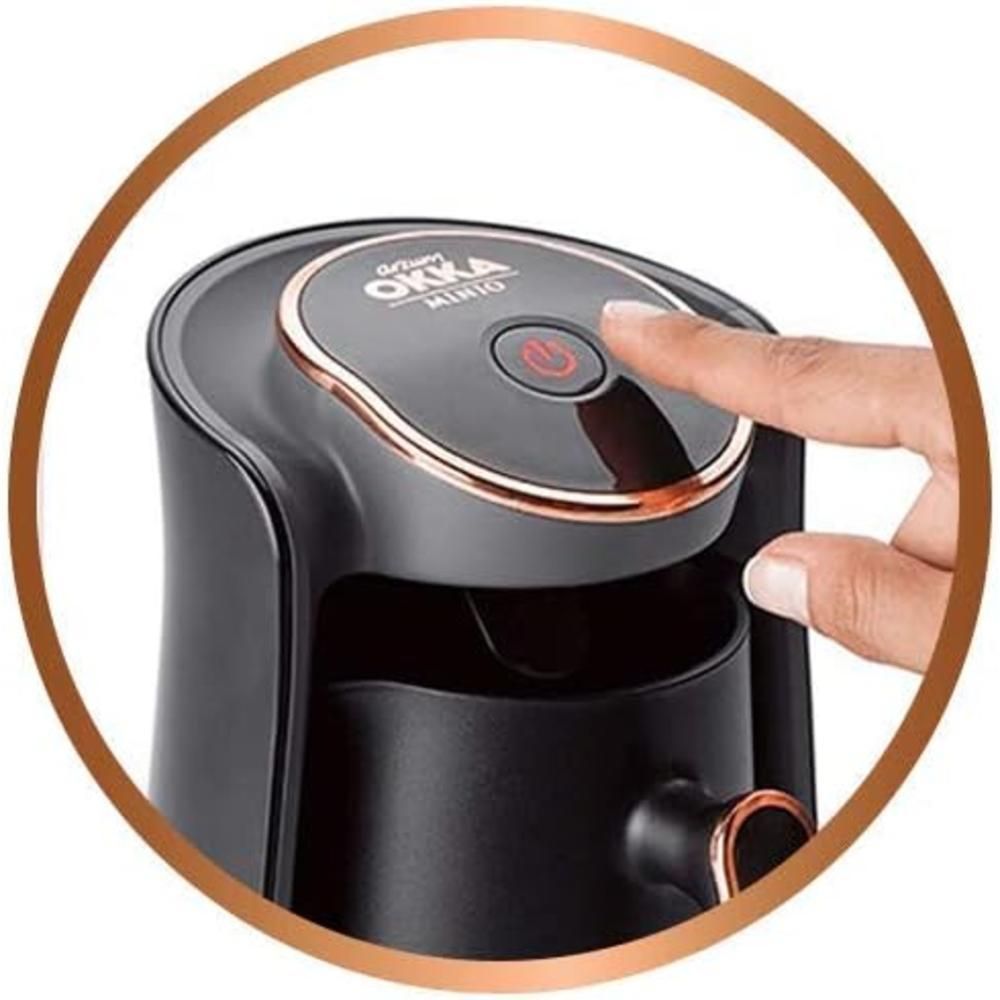 Arzum Okka Arzum OK004 Okka Minio Turkish Coffee Machine, 4 Cups Capacity, Anti-Overflow, Chrome Color