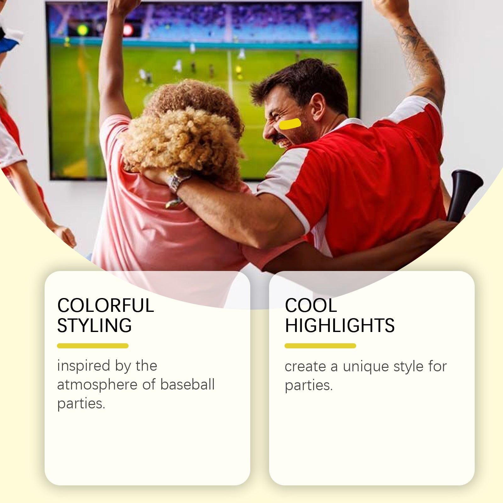 Create Football Baseball Decal Stickers, Party Glitter Face Decals for Sports Fans ,60 pairs