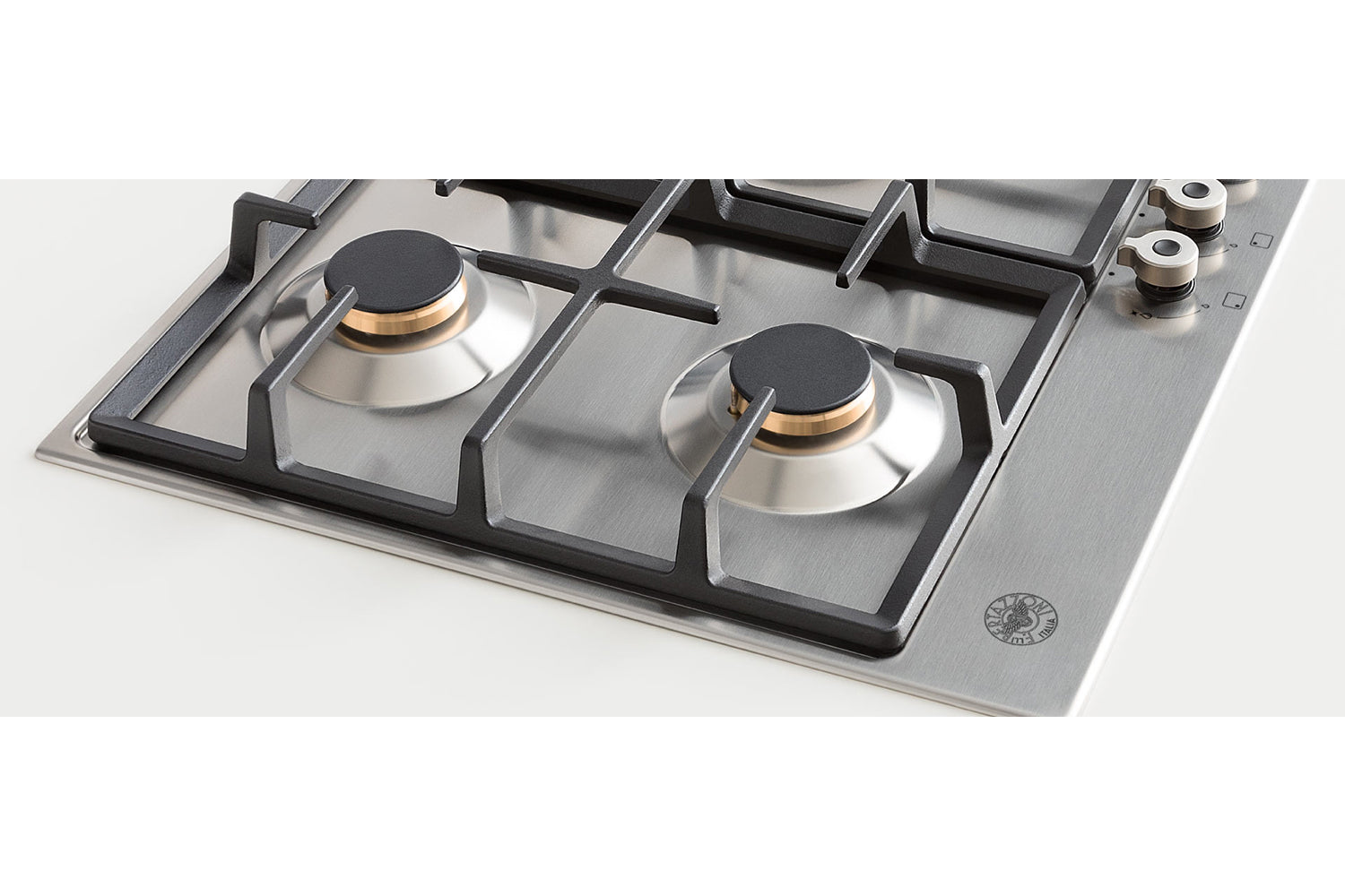 Bertazzoni P905CPROX Professional Series Gas Hob with Central Dual Wok Burner, Stainless Steel, 90cm