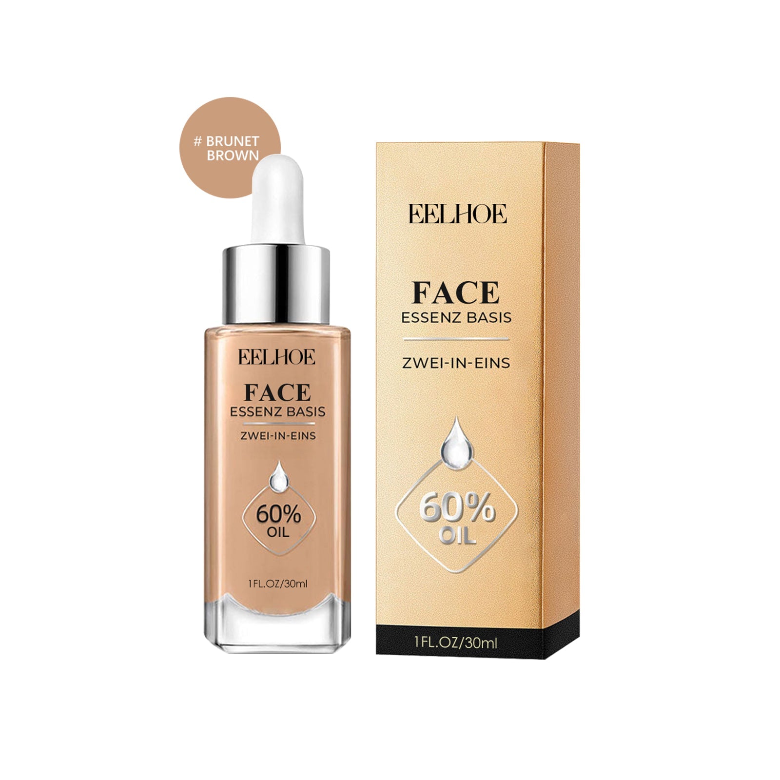 Anti-Wrinkle Face Foundation, Hydrating, Long-Lasting, Natural Concealer ,30ml
