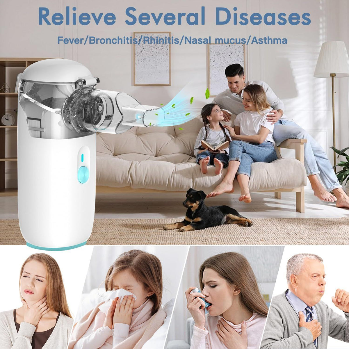 Nebulizer Non-Ventilatory Rechargeable Portable Nebulizer for Adults Kids