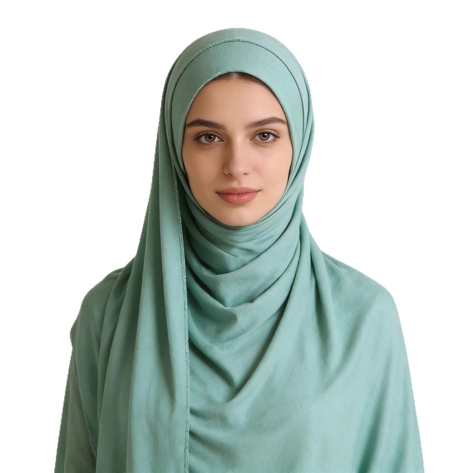 Soft Pink Cotton Hijab Scarf for Women Long Shawl