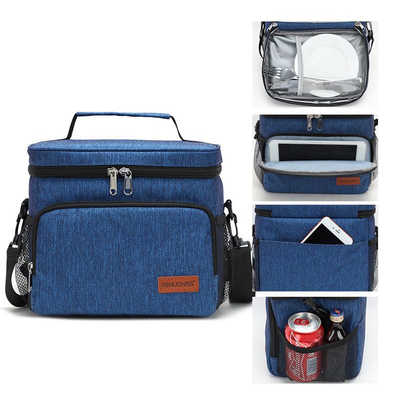 Large Insulated Lunch Bag Waterproof Cooler Tote with Shoulder Strap