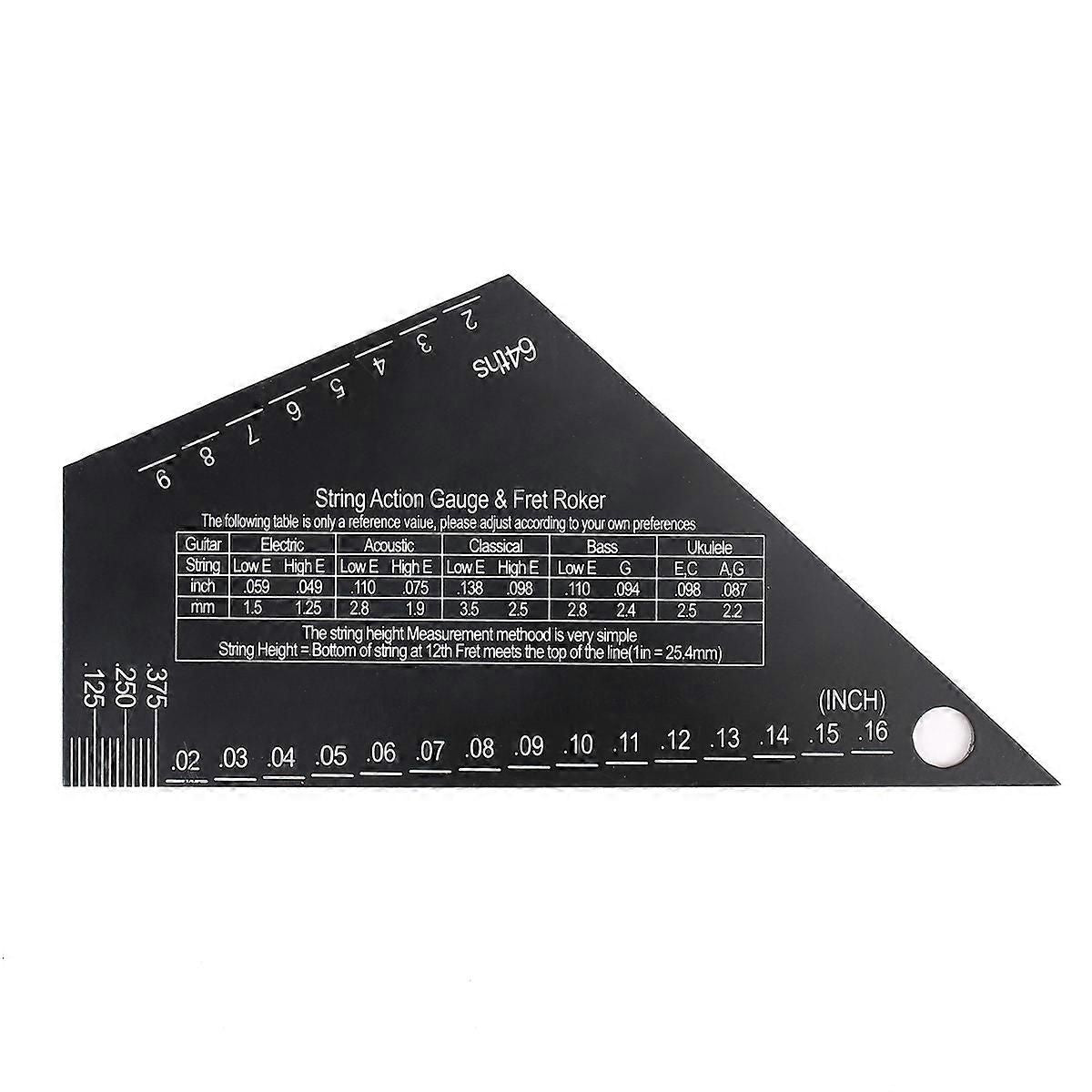 Fret Leveling Tool Guitar Neck Fingerboard Measuring Ruler