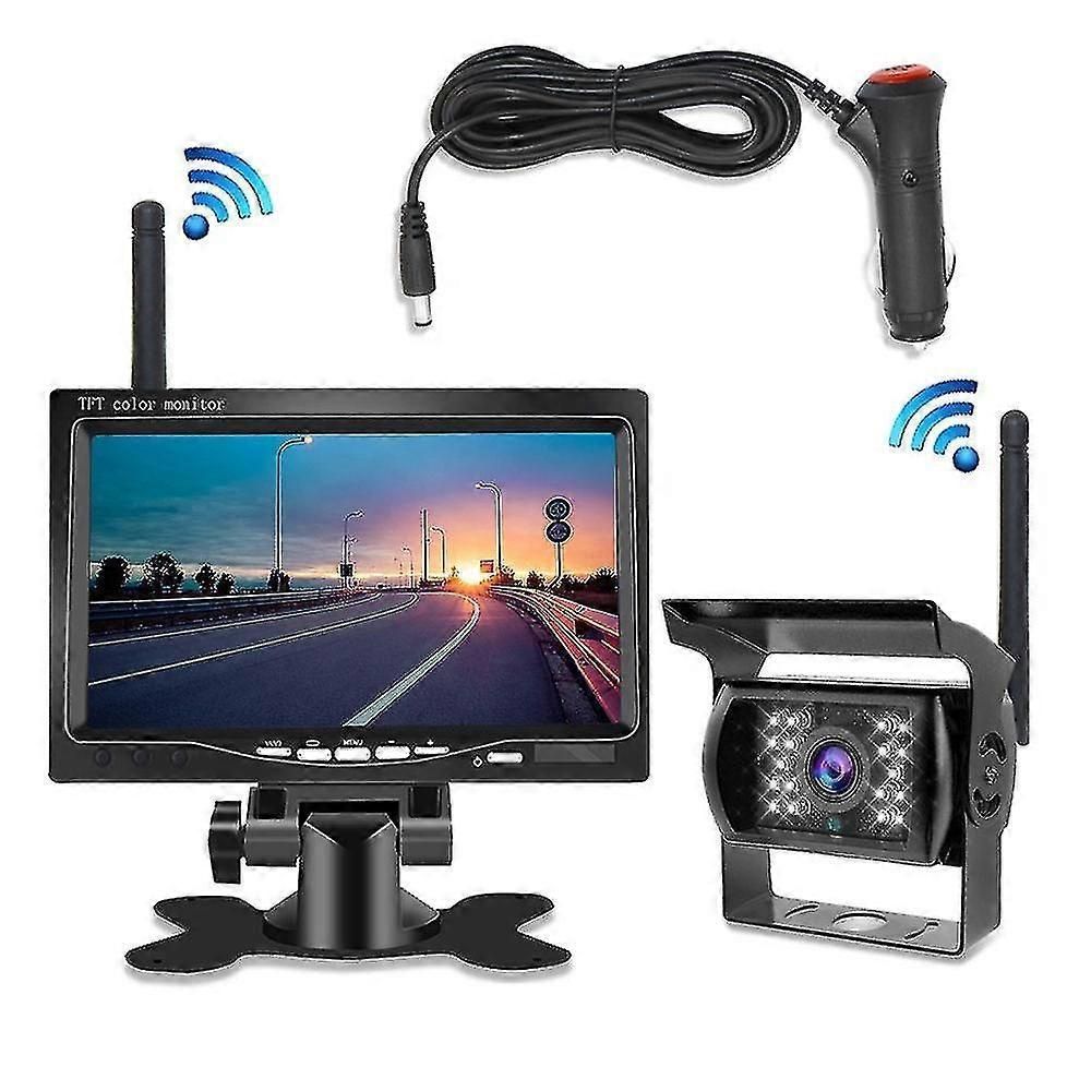 7inch Monitor Wireless Rear View Backup Camera Night Vision System For Car Rv Truck Bus zxin